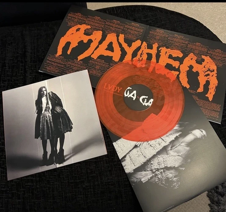 Lady Gaga Mayhem Bad World Split Liquid Filled Vinyl 2LP Blood Records Exclusive - Image 2 of 4