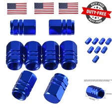 8 Pcs Blue Tire Stem Valve Caps Wheel Valve Covers Universal Car Dustproof Al... 8 Pcs Blue Tire Stem Valve Caps Wheel Valve Covers Universal Car Dustproof Al...