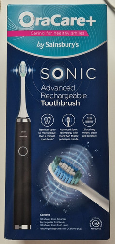 OraCare+ Sonic Advanced Rechargeable Electric Toothbrush 2 Speeds Timer