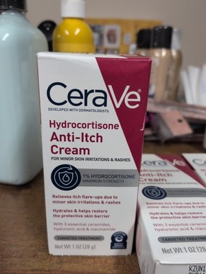 CeraVe Hydrocortisone Anti-Inch Cream Skin Irritations & Rashes 1oz CLEARANCE 