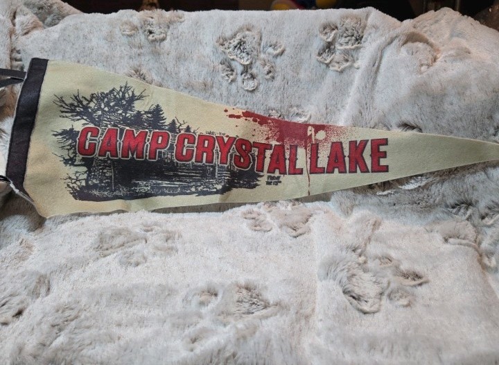 Camp Crystal Lake Friday the 13th Pennant 20" Banner Flag Loot Crate Exclusive