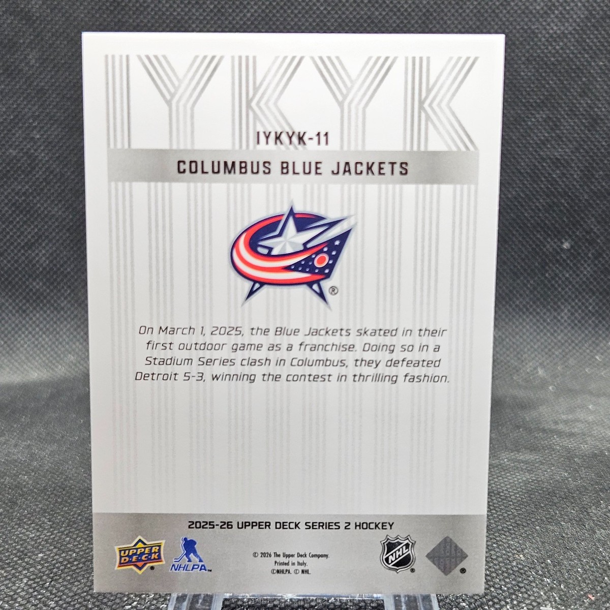 2025-26 Upper Deck Series 2 IYKYK Columbus Blue Jackets #IYKYK-11