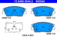 Bremsbelagsatz FÜR Ssangyong Tivoli, Ssangyong XLV SUV - ATE 13.0460-5544.2