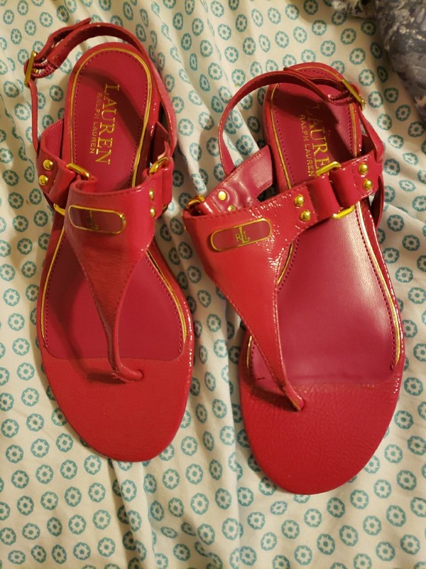 Ralph Lauren Pink Sandals Size 6.5 NWOT