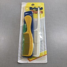 Vintage Hair Styling Combs Lot in Package Yellow Plastic Combs Set Bright Buys