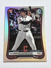 Chase DeLauter Red Rookie Logo 2026 Bowman Chrome BaseRC Guardians Buyback