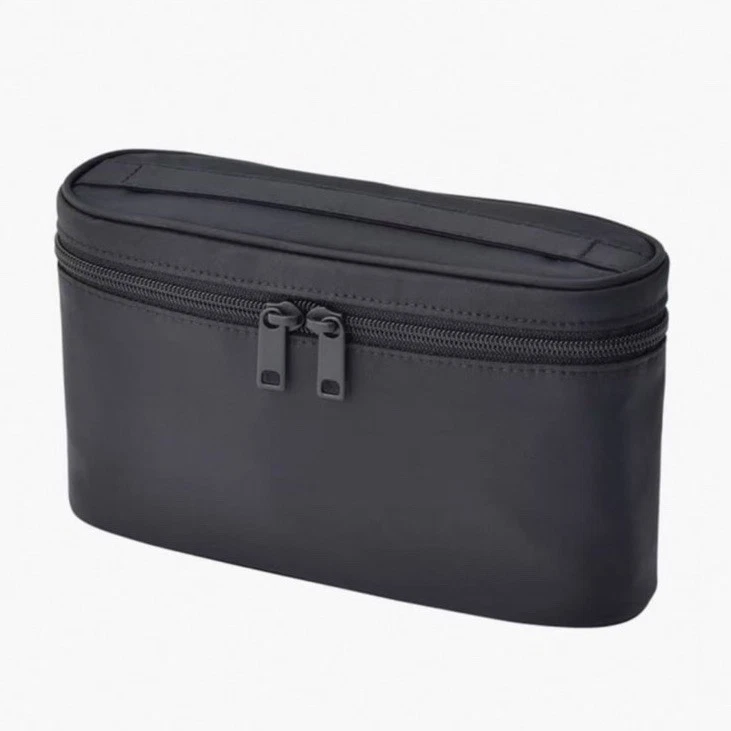 Japanese Muji Black Nylon Slim Nylon Travel Cosmetic Camera Toiletry Organizer