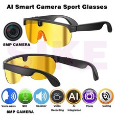 AI Smart Glasses Video Camera Call Music Translator 100 Languages Bluetooth