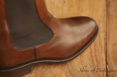 Magnanni hellbraune Leder Chelsea Boots Schuhe UK 6,5 US 7,5 EU 40