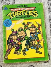 1990 Teenage Mutant Ninja Turtles Coloring Book "Meet the Ninja Turtles  TMNT
