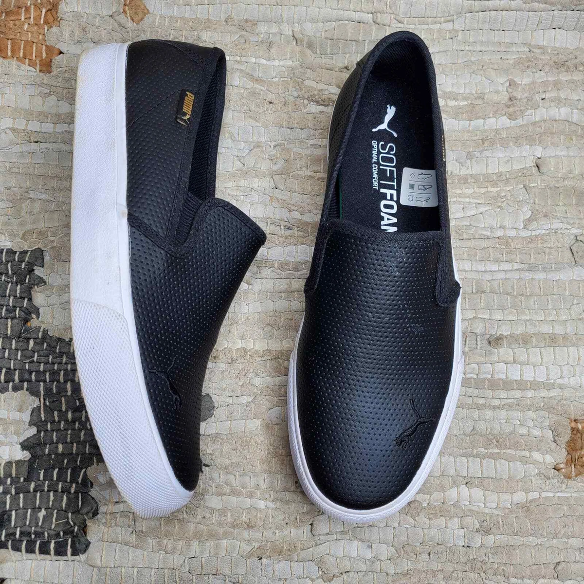 Puma Bari Cat Slip On Sneakers Black 9