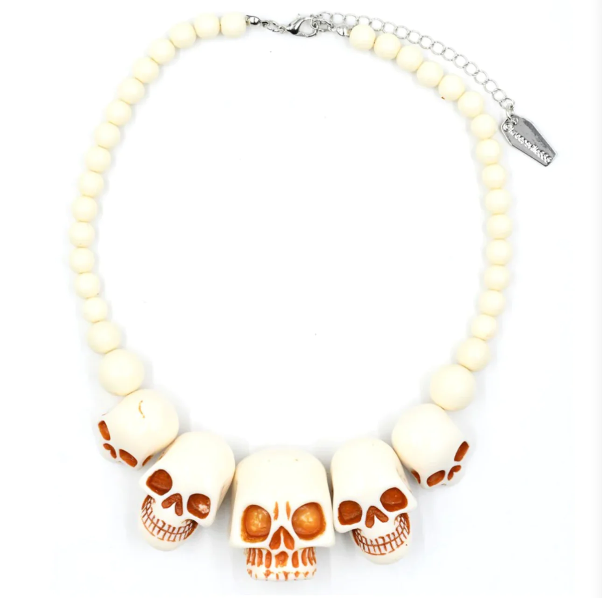 Kreepsville White Skull Necklace