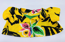 1987 Fisher Price Panda Puffalump Yellow Black Hawaiian Shirt Replacement Vtg