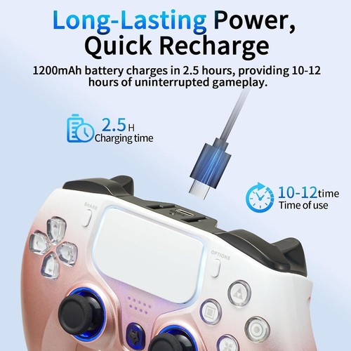 Controller wireless PS4 200mAh trigger effetto Hall per PS4/PS3/PC/iOS/Android - Foto 5 di 6