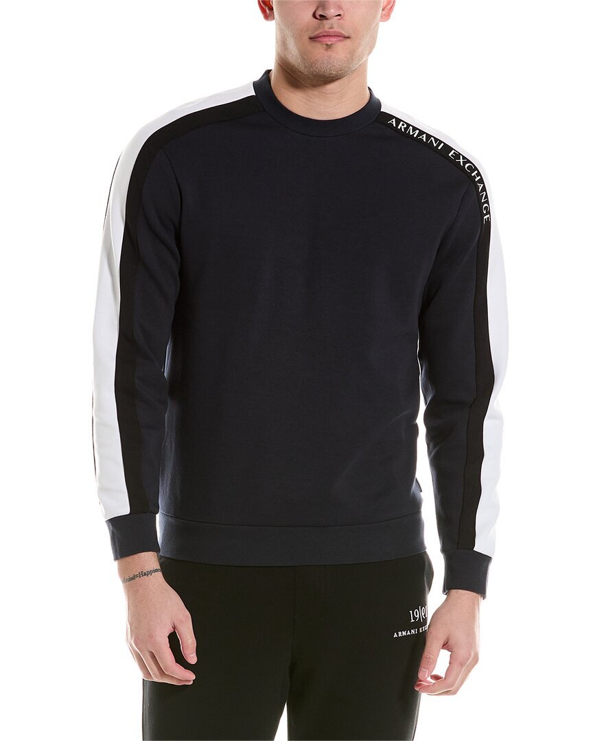 Толстовка Armani Exchange Colorblock мужская синяя L