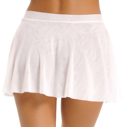 DE Damen Minirock Faltenrock Double Layers Ruffle Rock Hohe Taille Unterrock - Picture 5 of 42