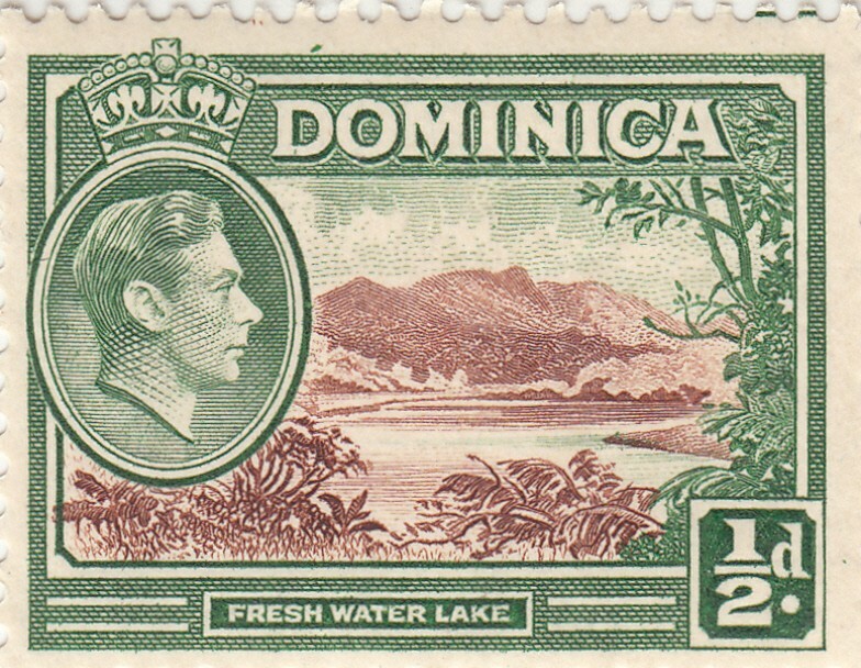 DOMINICA 1938. Fresh Water Lake. KGVI. # 97. MLH