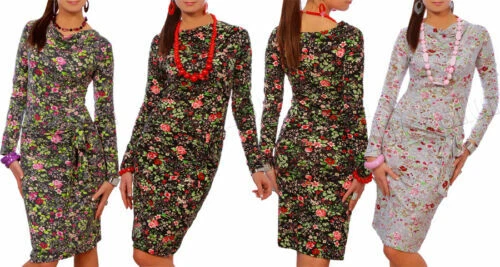 Long Sleeve Stretch Dresses for Women
