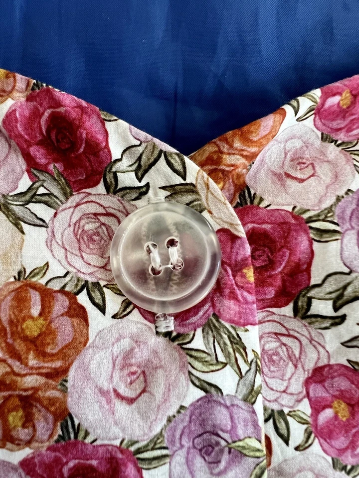 Camiseta sin mangas recortada Liberty London “Covent Garden” de popelina de algodón floral US8 USADA EN EXCELENTE ESTADO Foto 2 de 4