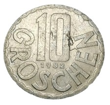 Austria 10 Groschen 1982 Aluminium Coin FREE DELIVERY B76