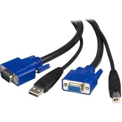 StarTech.com 10 ft 2-in-1 Universal USB KVM Cable - Video - USB cable - HD-15, 4