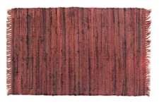 30 x 50 Inch Rag Area Rug in Spice, 100% Cotton, Great for Southwestern Decor