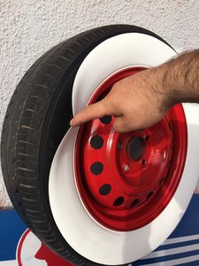 Details About West Coast Hot Rod Rat Rod Style 15 Wheel 3 Wide Big White Wall Tire Trim 4pcs