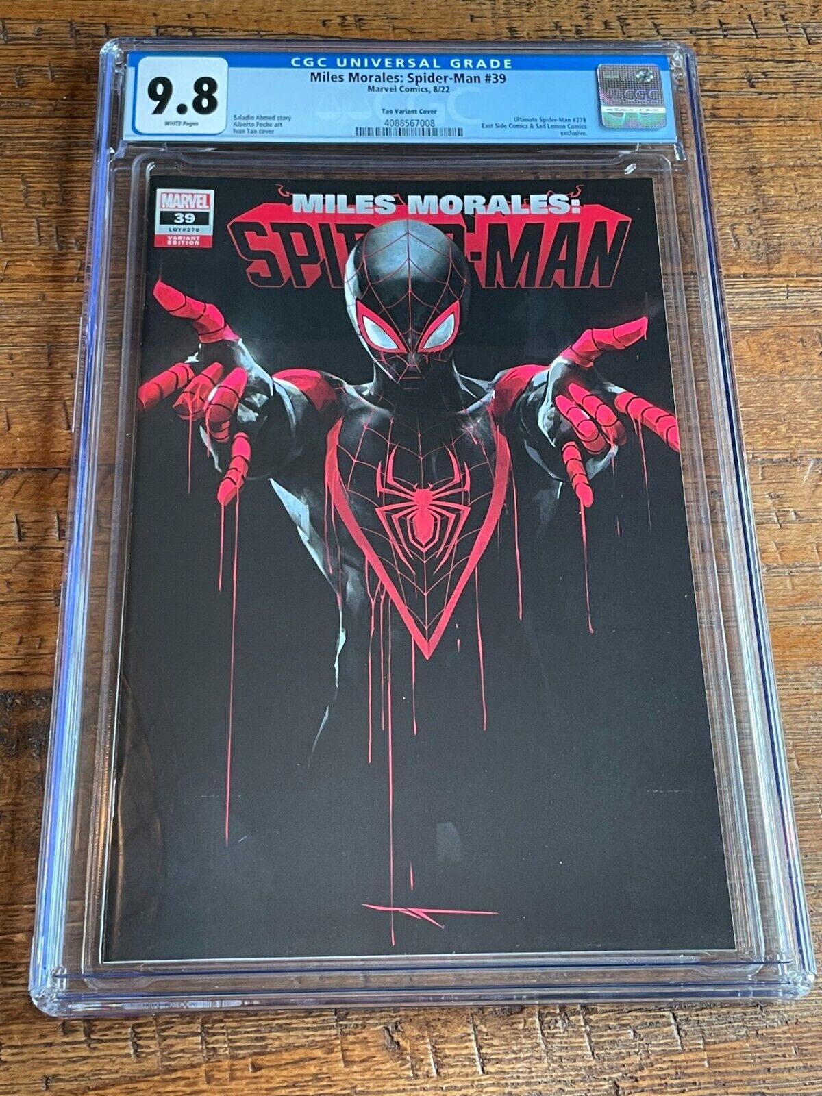 MILES MORALES SPIDER-MAN 39 CGC 9.8 IVAN TAO NEGATIVE SPACE TRADE VARIANT-A  HOT!