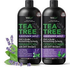 Tea Tree Lavender Mint Shampoo and Conditioner Set for Men and Women - 16 fl oz
