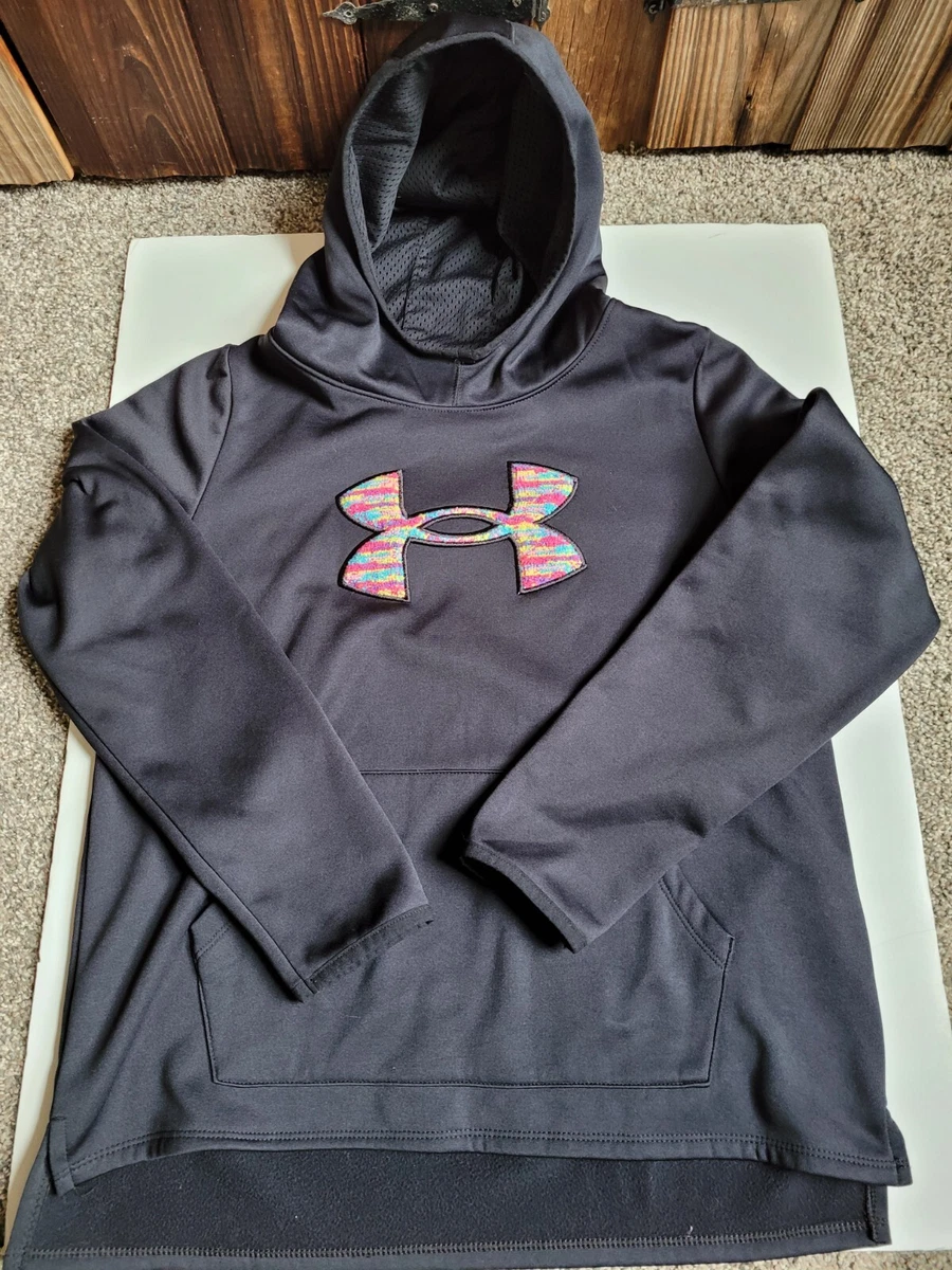Under armour hoodie girls size youth xlarge Black B11 eBay