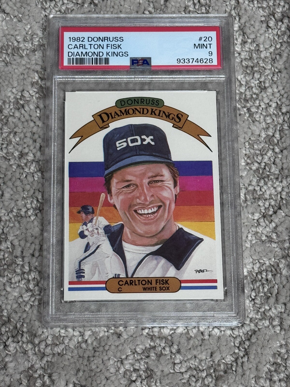 PSA 9 BASEBALL CARD 1982 DONRUSS CARLTON FISK CHICAGO WHITE SOX DIAMOND KINGS