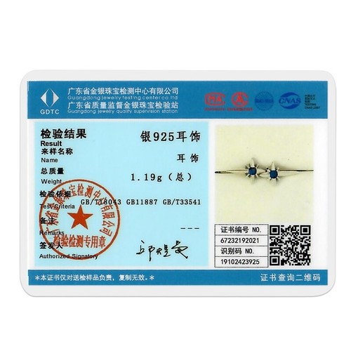 MULA Women 925 Sterling Silver Hoop Earrings Sparkling Blue AAA CZ Stars Jewelry - Picture 5 of 6