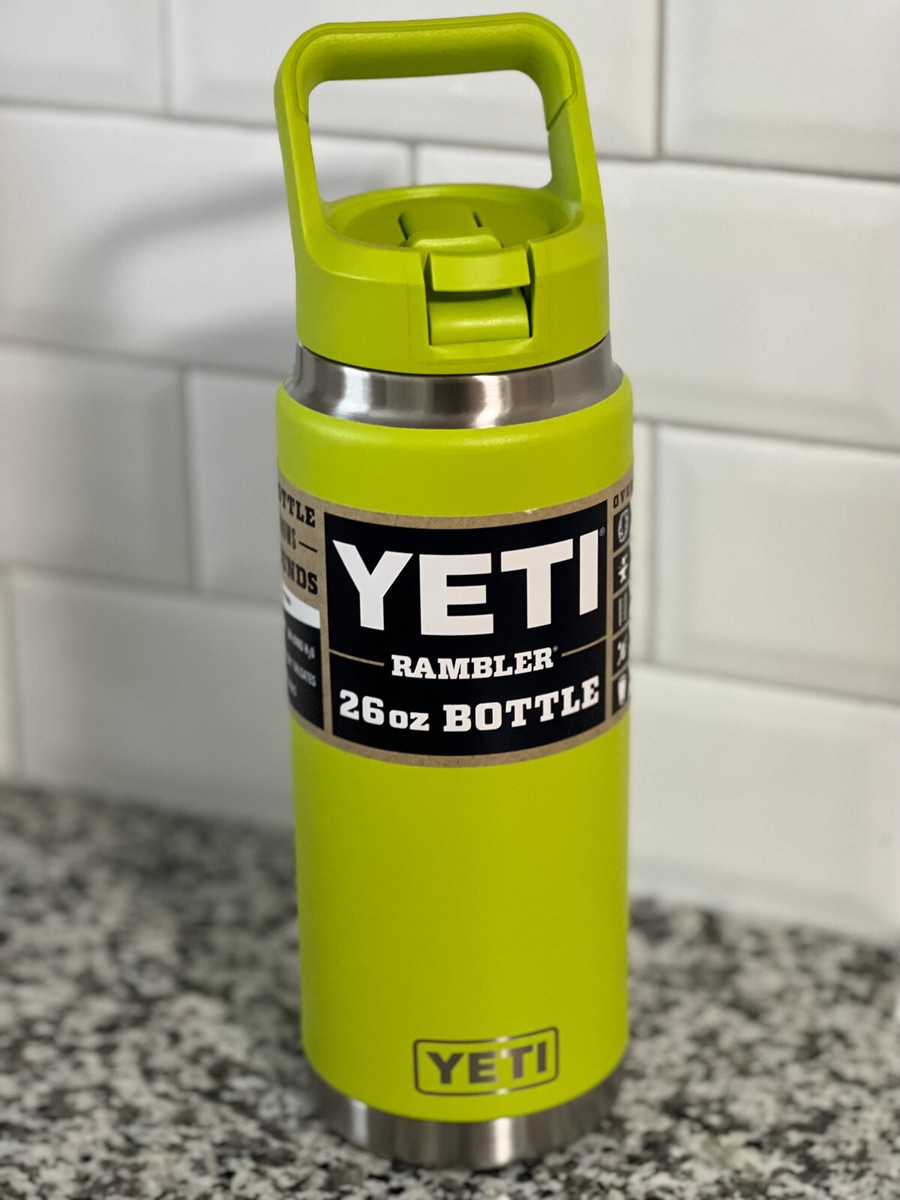 YETI CHARTREUSE🥎 26 oz Rambler Bottle w/ STRAW CAP NWT