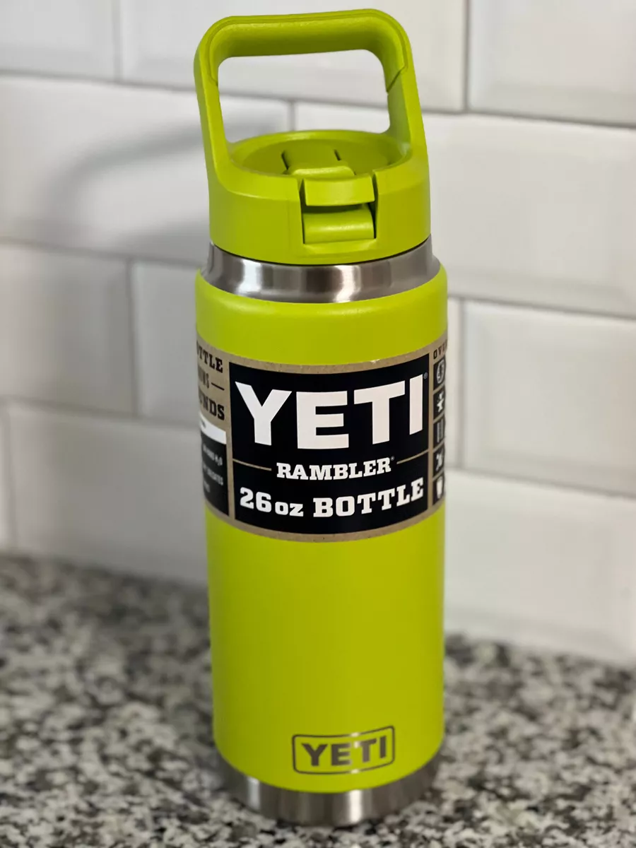 Yeti Rambler 26 oz Water Bottle with Straw Cap -White