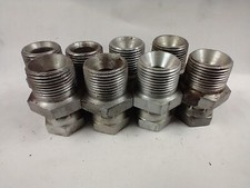 1404-08-12 1/2" FEMALE NPSM SWIVEL TO 3/4" NPT STEEL ADAPTER UNIONS (LOT OF 8)