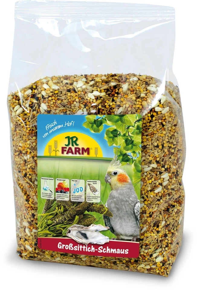 JR FARM Großsittich-Schmaus 1kg - Vogelfutter Sittich Nymphensittich Futter