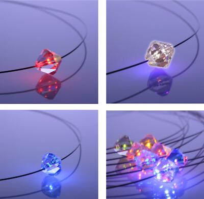 Geschenk für Frauen Mädchen Idee Leuchtende Halskette LED Schmuck mit Kristall