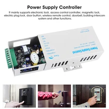 AC90-260V to 12V/5A Power Supply Support Backup Battery for Door Access Control