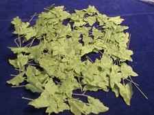 Vintage Millinery Flower 2" Green Leaves 144pc Fabric Leaf Collection Y309