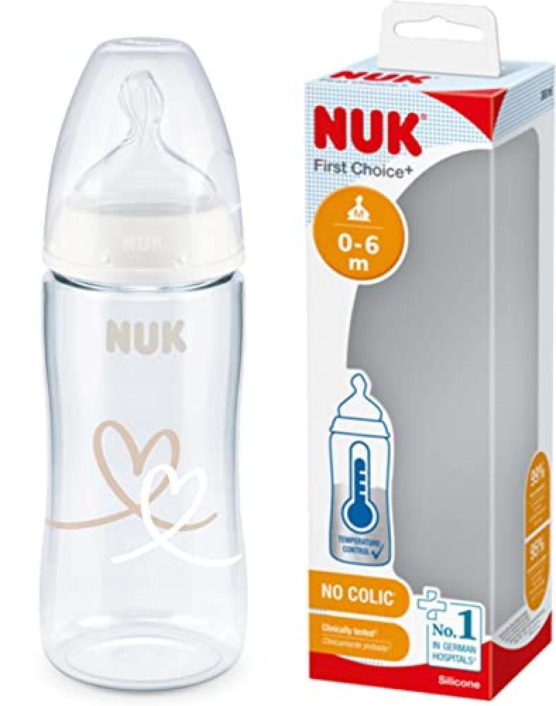 NUK First Choice+ biberon | 0-6 mesi | Controllo della temperatura | tettarella