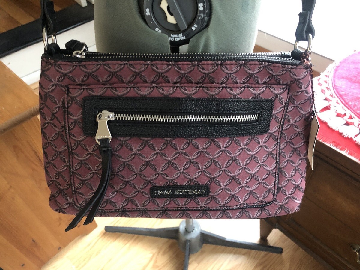 NWT Dana Buchman Jacquard Cross Body Shoulder Bag Purse Mauve