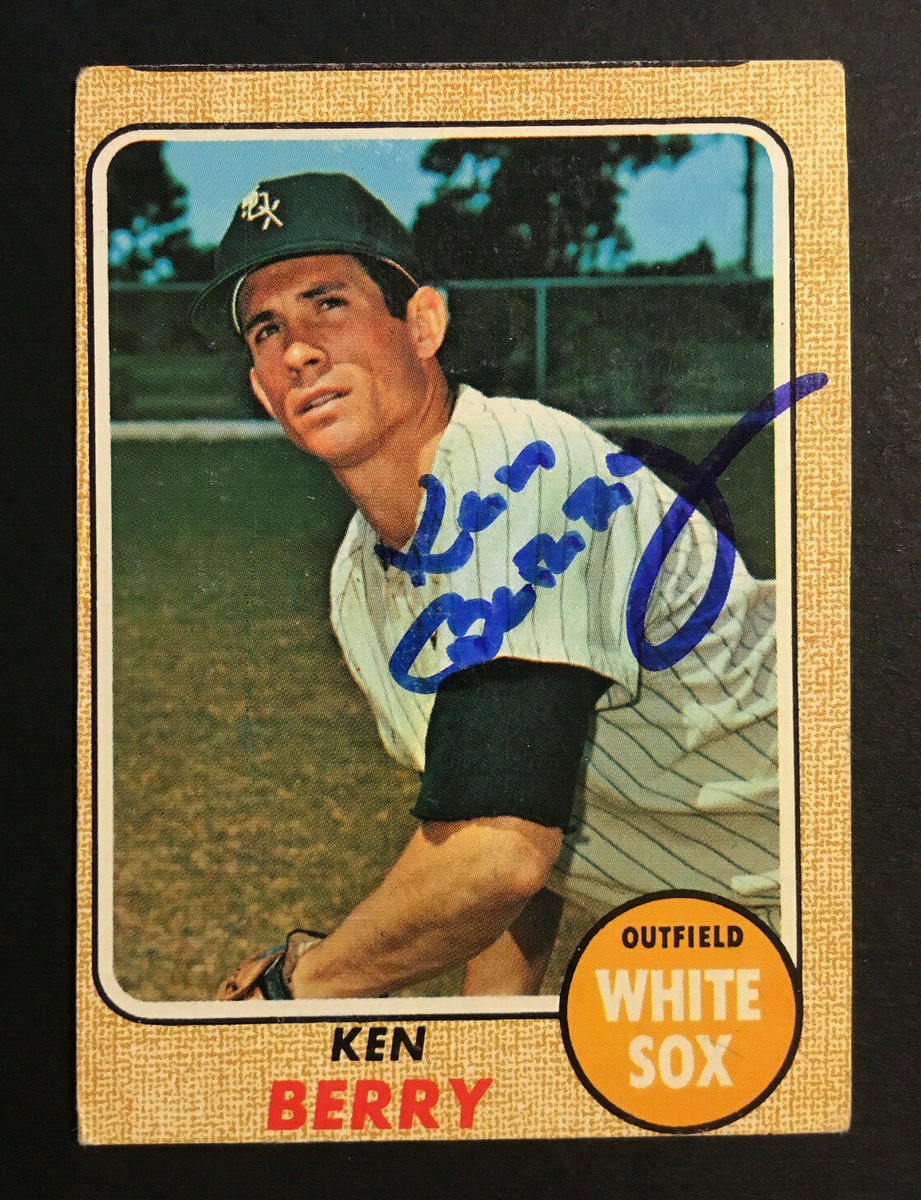 Ken Berry White Sox signed 1968 Topps baseball card #485 Auto