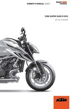 KTM Owners Manual Book Guide 2023 1290 SUPER DUKE R EVO US