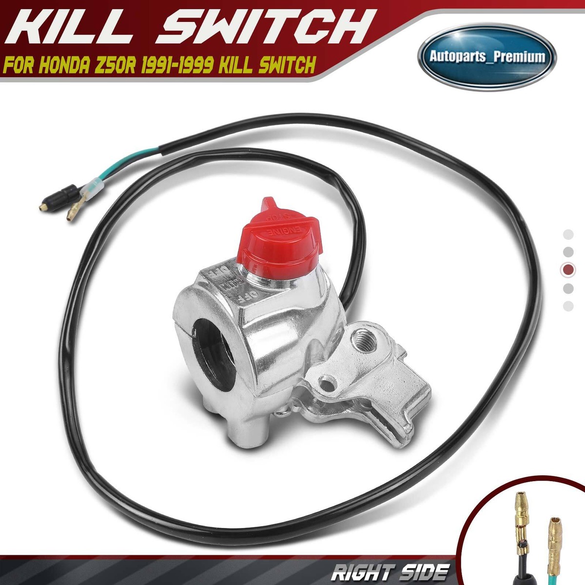 Right Start Stop Kill Switch Compatible Con Honda Z50r | Meses Sin Inter&eacute;s