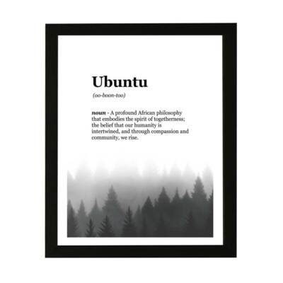 Designs ByLITA Ubuntu Dictionary Definition Forest Design, Wall Print Art