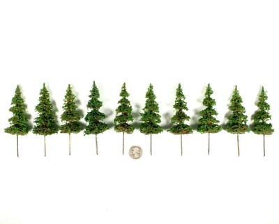 NEW LOW PRICE! 10 pcs 4'' PINES Fine Quality Model Trees N HO Railroad28mm Gaming