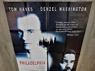 Philadelphia French Movie Poster Original 47"63" 1993 Demme Hanks  Washington