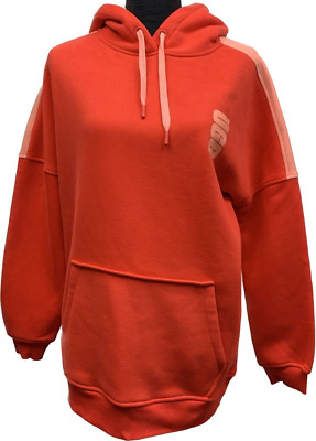 UGG WOMENS SIMONE BOYFRIEND HOODIE RED TWO TONE OVERSIZED STRETCH SIZE S