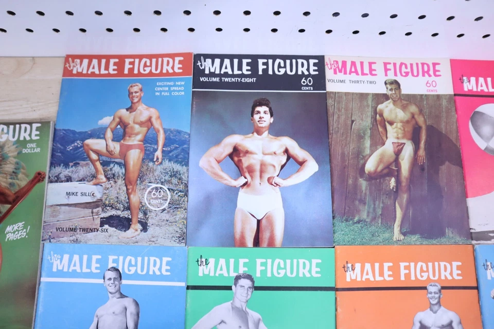 Large x20 Lot 1950's 60s The Male Figure Vintage Beefcake Glamour Gay Magazines Foto 2 de 4