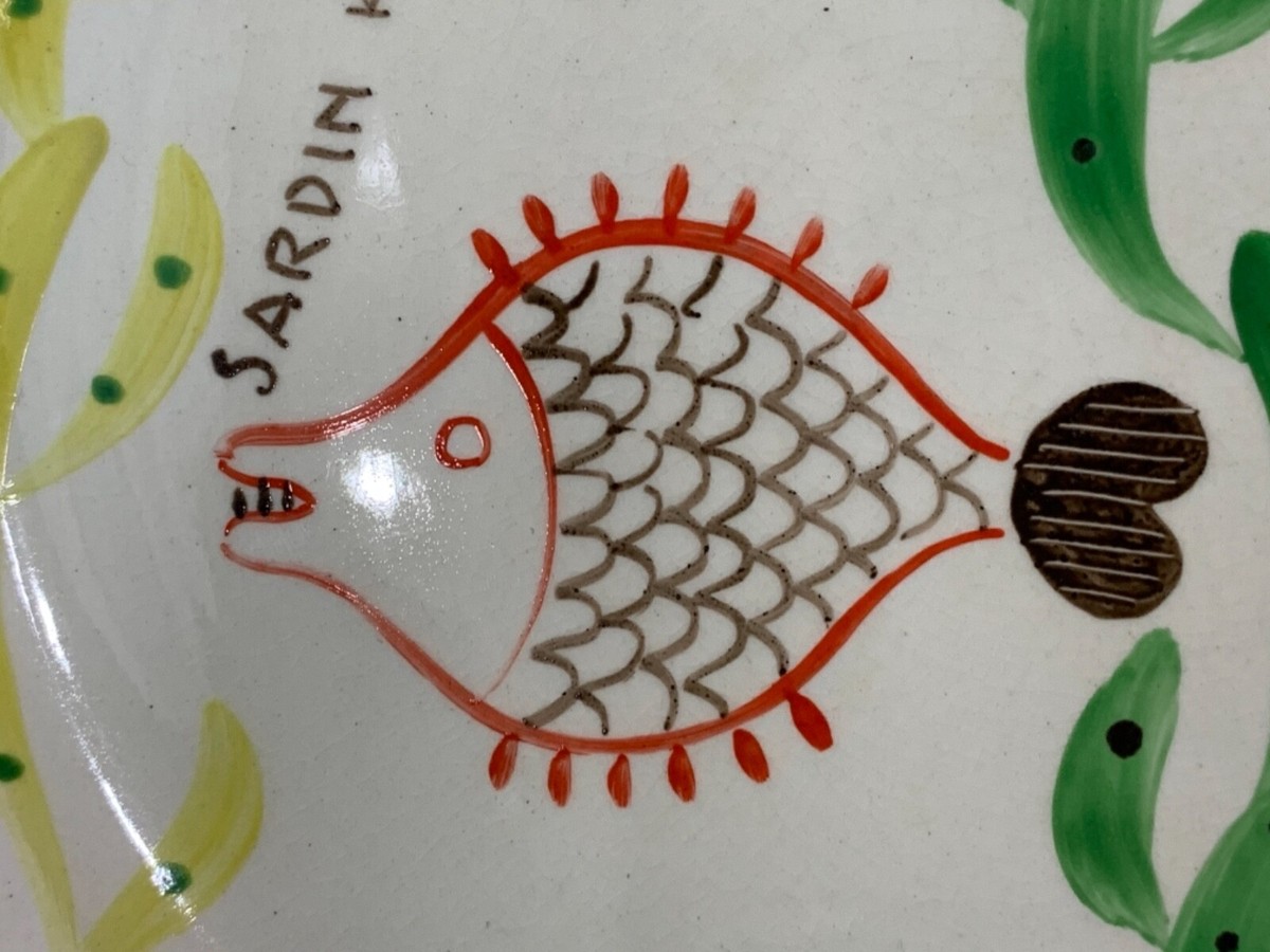 Vtg Gustavsberg Swedish Hand Painted Fish Plate IX “Löja” by Vtg Gustavsberg Swedish Hand Painted Fish Plate IX “Löja” by